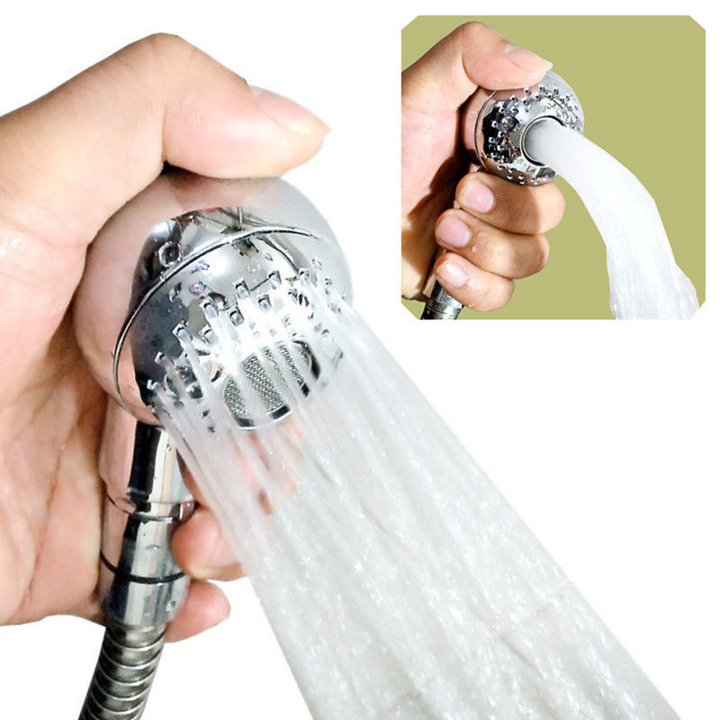 HKM-056339 Non-Pressure Handheld Shower Head for Gentle Washing of Pets and Babies, Easy Installation, ABS Plastic, Silver