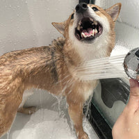 HKM-056339 Non-Pressure Handheld Shower Head for Gentle Washing of Pets and Babies, Easy Installation, ABS Plastic, Silver