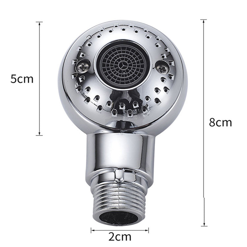 HKM-056339 Non-Pressure Handheld Shower Head for Gentle Washing of Pets and Babies, Easy Installation, ABS Plastic, Silver