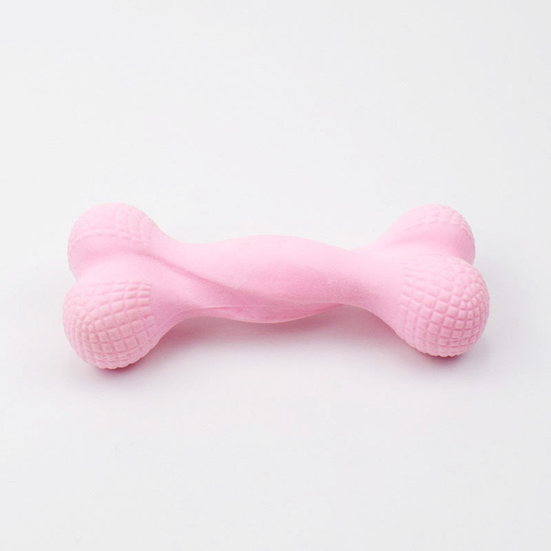 HKM-369491 Durable TPR Chew Bones for Small and Large Dogs - Available in Pink, Yellow, and Blue