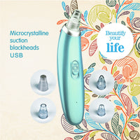HKM-491731 USB Rechargeable Microcrystalline Blackhead Removal Instrument with ABS Body and PP Suction Head