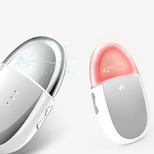 HKM-441491 Eye Relaxation Hot Compress Instrument - Model SK0502, USB Charging, Anion Technology, Pearl White
