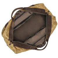HKM-022931 Retro Canvas Travel Bag with Leather Accents - Large Capacity Crossbody Handbag for Adventurers