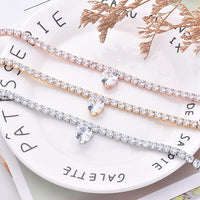 HKM-241235 Bling Rhinestone Heart-Shaped Pet Necklace for Dogs and Cats ¨C Stylish Collar Accessory