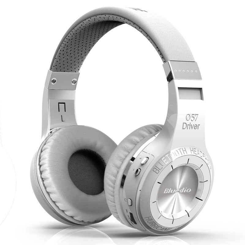 KTX-343763 Wireless Stereo Headphones with Subwoofer and Bluetooth Connectivity - 57mm Drivers, 3.5mm Jack, PU Earplug Material, Available in White or Black