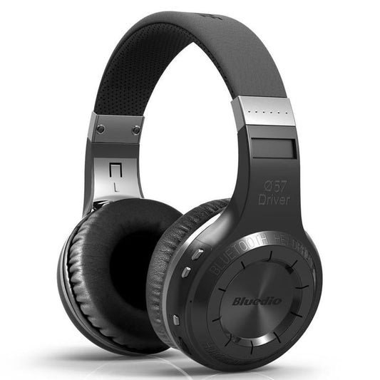 KTX-343763 Wireless Stereo Headphones with Subwoofer and Bluetooth Connectivity - 57mm Drivers, 3.5mm Jack, PU Earplug Material, Available in White or Black