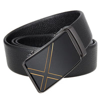 HKM-585875 Men's Simple Automatic Buckle First Layer Leather Belt - Model LY36-25635-5