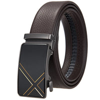 HKM-585875 Men's Simple Automatic Buckle First Layer Leather Belt - Model LY36-25635-5