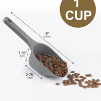 HKM-679379 Pet Food Scoop with Measurement Lines - 1 Cup Capacity, BPA-Free, Dishwasher Safe, Made with 25% Recycled Plastic