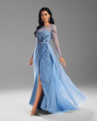 HKM-298707 Elegant Blue Women's Gown - Model EZ25016