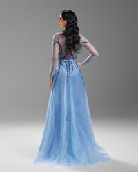 HKM-298707 Elegant Blue Women's Gown - Model EZ25016