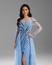 HKM-298707 Elegant Blue Women's Gown - Model EZ25016