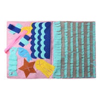 HKM-453779 Foraging Training Mat - Cloth Sniffing Mat in Pink and Beige, 60x90cm & 45x45cm Options