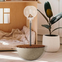 HKM-218323 Interactive Cat Feeder Toy - Auto-Balancing Puzzle Ball for Slow Feeding and Boredom Relief