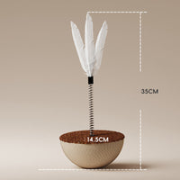 HKM-218323 Interactive Cat Feeder Toy - Auto-Balancing Puzzle Ball for Slow Feeding and Boredom Relief