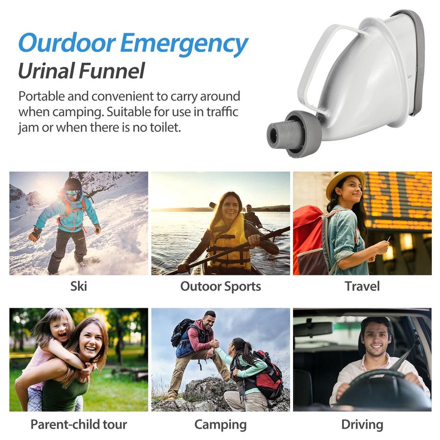 HKM-942355 Portable Unisex Urinal Funnel for Travel, Camping, and Outdoor Use
