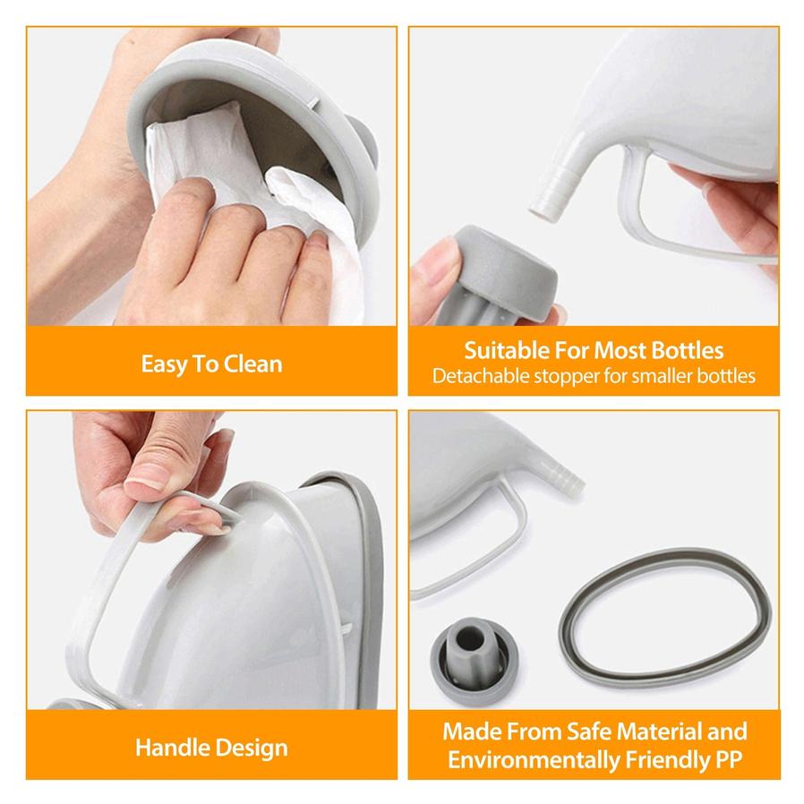 HKM-942355 Portable Unisex Urinal Funnel for Travel, Camping, and Outdoor Use