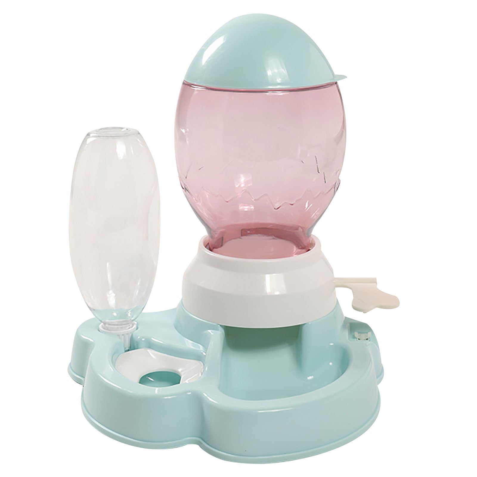 HKM-411283 Automatic Pet Feeder and Water Dispenser for Cats and Dogs - No Wet Mouth, Anti-Tip Design