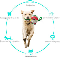 HKM-824787 Interactive Dog Toy Set with Flying Saucer Ball and Chewing Ropes for Tug-of-War Fun