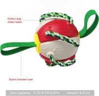 HKM-824787 Interactive Dog Toy Set with Flying Saucer Ball and Chewing Ropes for Tug-of-War Fun