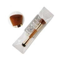 HKM-035091 Bamboo Handle Foundation Brush with Corrugated Silk Nylon Wool bristles
