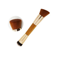 HKM-035091 Bamboo Handle Foundation Brush with Corrugated Silk Nylon Wool bristles