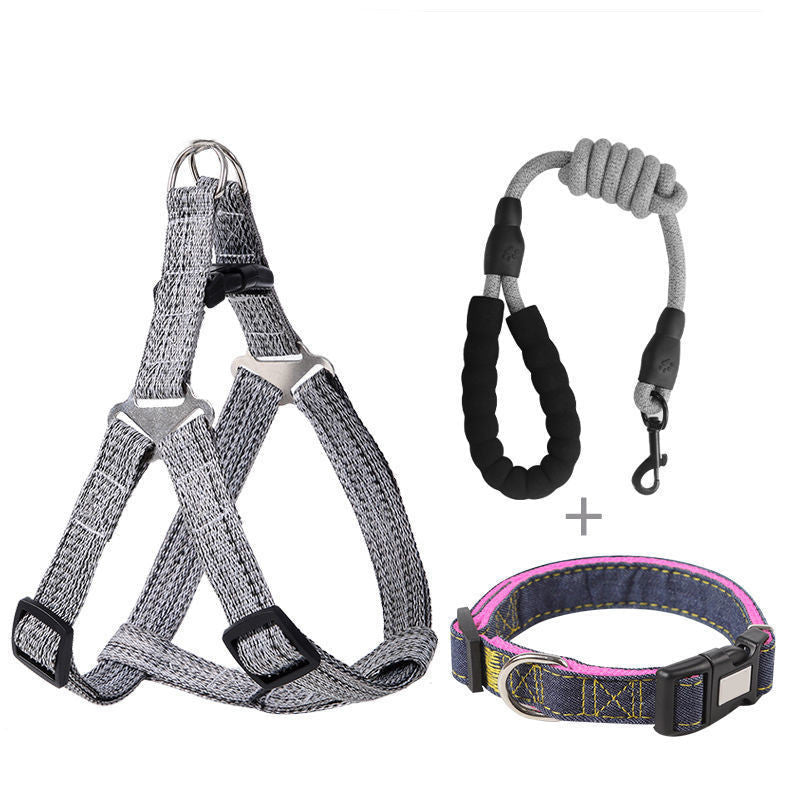 HKM-581587 Explosion-Proof Retractable Dog Harness Leash for Small to Large Breeds