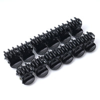 HKM-148563 Elegant Black Coffee Small Hairpins for Female Headdresses – 12 Pack