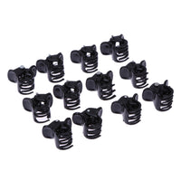 HKM-148563 Elegant Black Coffee Small Hairpins for Female Headdresses – 12 Pack