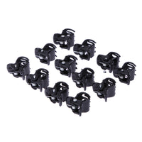 HKM-148563 Elegant Black Coffee Small Hairpins for Female Headdresses – 12 Pack