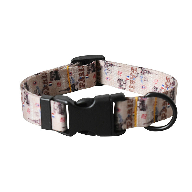 HKM-237779 Ethnic Style Printed Dog Collar in Various Patterns and Sizes
