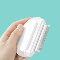 HKM-035923 Floating Hair Pet Shell Comb for Dogs and Cats - Long & Short Hair, Ivory White, Cream Powder, Mint Green, 95*20MM Size