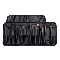 HKM-099475 24-Piece Makeup Brush Set with Wooden Handles and Artificial Fiber Bristles