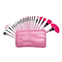 HKM-099475 24-Piece Makeup Brush Set with Wooden Handles and Artificial Fiber Bristles