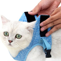 HKM-875347 Lightweight Cat Harness with 1.2m Leash in Dark Gray or Blue Options