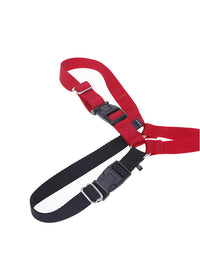 HKM-842259 Adjustable Nylon Dog Walking Collar in Black and Red - Sizes XS to XL Available