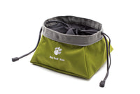 HKM-555859 Collapsible Waterproof Pet Bowl for Food and Water - Eco-Friendly Materials, Green, 20x20x9.5cm