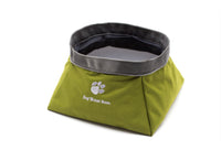 HKM-555859 Collapsible Waterproof Pet Bowl for Food and Water - Eco-Friendly Materials, Green, 20x20x9.5cm