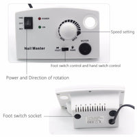 HKM-223059 Professional Electric Nail Polisher with Adjustable Speed and Ergonomic Design - Available in Pink, White, and Black