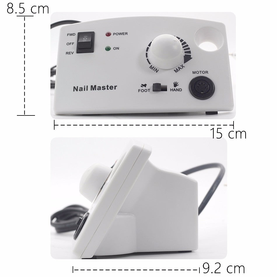 HKM-223059 Professional Electric Nail Polisher with Adjustable Speed and Ergonomic Design - Available in Pink, White, and Black