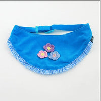 HKM-717139 Soft Velvet Triangle Towel with Lace for Pets ¨C Stylish and Functional Dog Saliva Guard