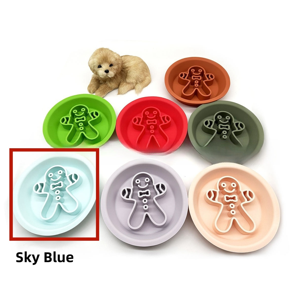 HKM-653011 Two-in-One Anti-Choke Slow Feed Bowl for Cats and Dogs - Non-Slip Edible Silicone Honeycomb Design, 20x20cm