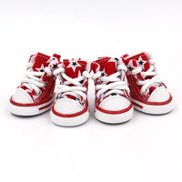 HKM-993939 Soft Canvas Dog Shoes for All Seasons - Comfortable Cowboy Design in Black, Apricot, and Grey Sizes 1-5