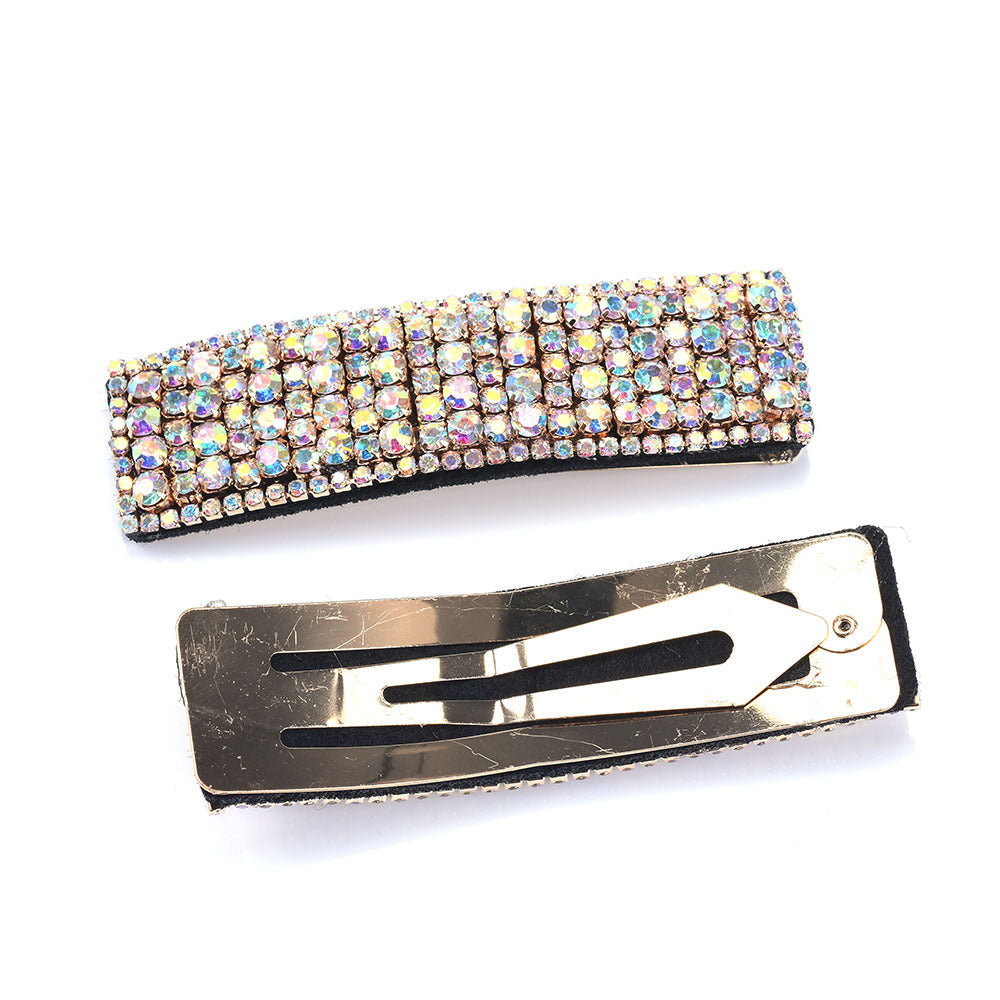 HKM-899923 Super Flashing Rhinestone Hairpin Set for Women - Geometric Alloy Clips