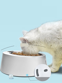 HKM-619091 Stainless Steel Anti-Tipping Weighing Bowl for Cats and Dogs, 500g Capacity