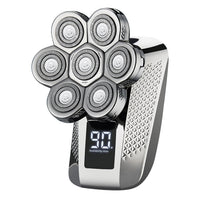 HKM-858579 5 in 1 Rechargeable Electric Rotary Head Shaver with Precision Trimmer and Waterproof Grooming Kit