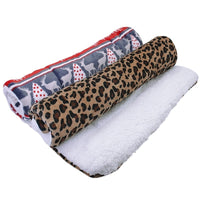 HKM-138771 Cozy Flannel and Cotton Dog Mat in Multiple Sizes