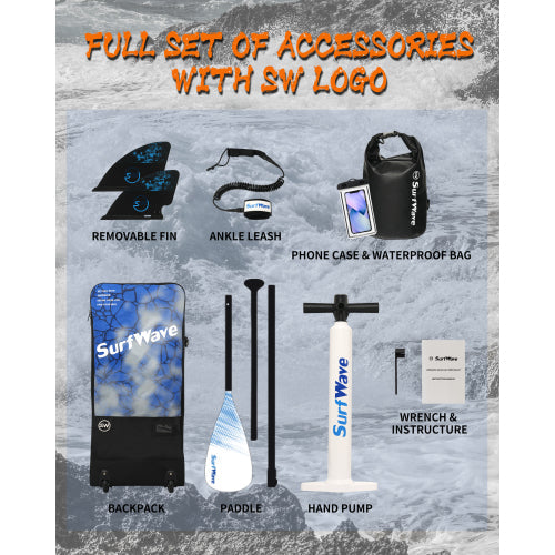 KTX-520659 Inflatable Stand-Up Paddle Board for Water Adventures - Lightweight and Portable Design