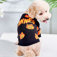 HKM-946835 Cozy Black Plush Cat Sweater for Warmth and Style