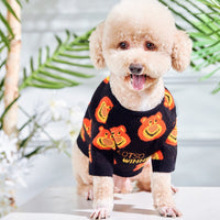 HKM-946835 Cozy Black Plush Cat Sweater for Warmth and Style